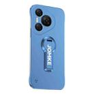 For Huawei Pura 70 Baking Varnish 360 Rotate Holder No Frame PC Phone Case(Blue) - 1