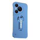 For Huawei Pura 70 Pro+ Baking Varnish 360 Rotate Holder No Frame PC Phone Case(Blue) - 1