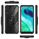 For Motorola Moto G Fast Shockproof Transparent TPU + Acrylic Protective Case with Ring Holder(Black) - 2