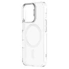 For iPhone 16 Pro ZGA Magsafe Clear PC Tempered Glass Phone Case(Frosted White) - 1