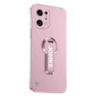 For OPPO Find X5 Baking Varnish 360 Rotate Holder No Frame PC Phone Case(Pink) - 1