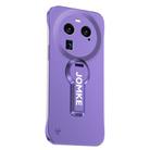 For OPPO Find X6 Baking Varnish 360 Rotate Holder No Frame PC Phone Case(Purple) - 1