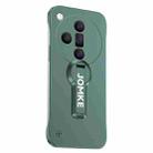 For OPPO Find X7 Baking Varnish 360 Rotate Holder No Frame PC Phone Case(Green) - 1