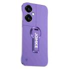 For OPPO K11 Baking Varnish 360 Rotate Holder No Frame PC Phone Case(Purple) - 1