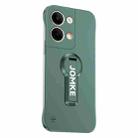 For OPPO Reno9 Pro Baking Varnish 360 Rotate Holder No Frame PC Phone Case(Green) - 1