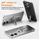 For OPPO Reno9 Pro Baking Varnish 360 Rotate Holder No Frame PC Phone Case(Blue) - 3