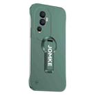 For OPPO Reno10 Pro Baking Varnish 360 Rotate Holder No Frame PC Phone Case(Green) - 1