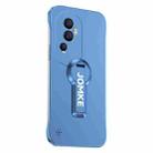 For OPPO Reno10 Pro Baking Varnish 360 Rotate Holder No Frame PC Phone Case(Blue) - 1