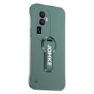 For OPPO Reno10 Pro+ Baking Varnish 360 Rotate Holder No Frame PC Phone Case(Green) - 1