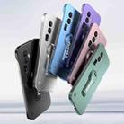 For OPPO Reno10 Pro+ Baking Varnish 360 Rotate Holder No Frame PC Phone Case(Blue) - 2