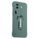 For OPPO Reno11 Baking Varnish 360 Rotate Holder No Frame PC Phone Case(Green) - 1