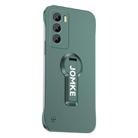 For OPPO Reno12 Baking Varnish 360 Rotate Holder No Frame PC Phone Case(Green) - 1