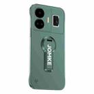 For Realme GT Neo5 Baking Varnish 360 Rotate Holder No Frame PC Phone Case(Green) - 1