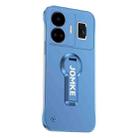 For Realme GT Neo5 Baking Varnish 360 Rotate Holder No Frame PC Phone Case(Blue) - 1