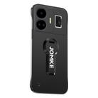 For Realme GT Neo5 Baking Varnish 360 Rotate Holder No Frame PC Phone Case(Black) - 1