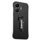 For Realme GT Neo5 SE Baking Varnish 360 Rotate Holder No Frame PC Phone Case(Black) - 1