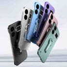 For Realme GT5 Baking Varnish 360 Rotate Holder No Frame PC Phone Case(Blue) - 2