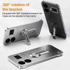 For Realme GT5 Baking Varnish 360 Rotate Holder No Frame PC Phone Case(Black) - 3