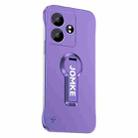 For Realme GT Neo6 Baking Varnish 360 Rotate Holder No Frame PC Phone Case(Purple) - 1