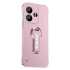 For Realme GT Neo6 Baking Varnish 360 Rotate Holder No Frame PC Phone Case(Pink) - 1