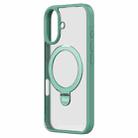 For iPhone 16 Plus ZGA Magsafe Holder PC Hybrid TPU Phone Case(Green) - 1