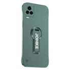 For vivo iQOO 7 Baking Varnish 360 Rotate Holder No Frame PC Phone Case(Green) - 1