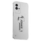 For vivo iQOO 8 Baking Varnish 360 Rotate Holder No Frame PC Phone Case(Silver) - 1