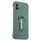 For vivo iQOO 9 Baking Varnish 360 Rotate Holder No Frame PC Phone Case(Green) - 1