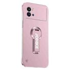 For vivo iQOO 9 Baking Varnish 360 Rotate Holder No Frame PC Phone Case(Pink) - 1