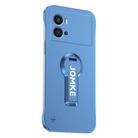 For vivo iQOO 9 Pro Baking Varnish 360 Rotate Holder No Frame PC Phone Case(Blue) - 1