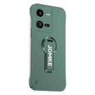 For vivo iQOO 10 Pro Baking Varnish 360 Rotate Holder No Frame PC Phone Case(Green) - 1