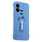 For vivo iQOO 11 Pro Baking Varnish 360 Rotate Holder No Frame PC Phone Case(Blue) - 1