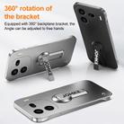 For vivo iQOO 12 Baking Varnish 360 Rotate Holder No Frame PC Phone Case(Black) - 3