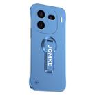 For vivo iQOO 12 Pro Baking Varnish 360 Rotate Holder No Frame PC Phone Case(Blue) - 1