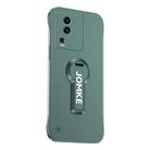 For vivo iQOO Neo7 Baking Varnish 360 Rotate Holder No Frame PC Phone Case(Green) - 1