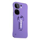 For vivo iQOO Neo9 Baking Varnish 360 Rotate Holder No Frame PC Phone Case(Purple) - 1