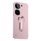 For vivo iQOO Neo9 Baking Varnish 360 Rotate Holder No Frame PC Phone Case(Pink) - 1