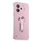 For vivo iQOO Z9 Baking Varnish 360 Rotate Holder No Frame PC Phone Case(Pink) - 1