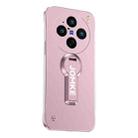 For vivo X100 Pro Baking Varnish 360 Rotate Holder No Frame PC Phone Case(Pink) - 1