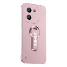 For vivo Y200 Baking Varnish 360 Rotate Holder No Frame PC Phone Case(Pink) - 1