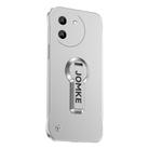 For vivo Y200i Baking Varnish 360 Rotate Holder No Frame PC Phone Case(Silver) - 1