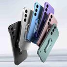 For Samsung Galaxy S24 5G Baking Varnish 360 Rotate Holder No Frame PC Phone Case(Green) - 2