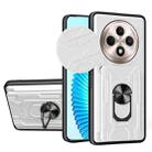 For OPPO Reno12 F 5G Global Sliding Camshield TPU+PC Phone Case with Card Slot(White) - 1