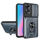 For OPPO A60 4G Sliding Camshield TPU+PC Phone Case with Card Slot(Grey) - 1