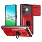 For OPPO A5 Pro 5G Global Sliding Camshield TPU+PC Phone Case with Card Slot(Red) - 1