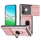 For OPPO A5 Pro 5G Global Sliding Camshield TPU+PC Phone Case with Card Slot(Rose Gold) - 1