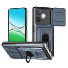 For OPPO A5 Pro 5G Global Sliding Camshield TPU+PC Phone Case with Card Slot(Grey) - 1