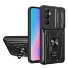 For Realme C65 4G Sliding Camshield TPU+PC Phone Case with Card Slot(Black) - 1