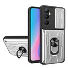 For Realme C65 4G Sliding Camshield TPU+PC Phone Case with Card Slot(White) - 1