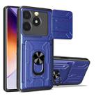 For Realme C61 / C63 Sliding Camshield TPU+PC Phone Case with Card Slot(Blue) - 1